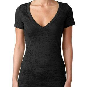 Women's Vintage Deep V-Neck  Size S Used Black